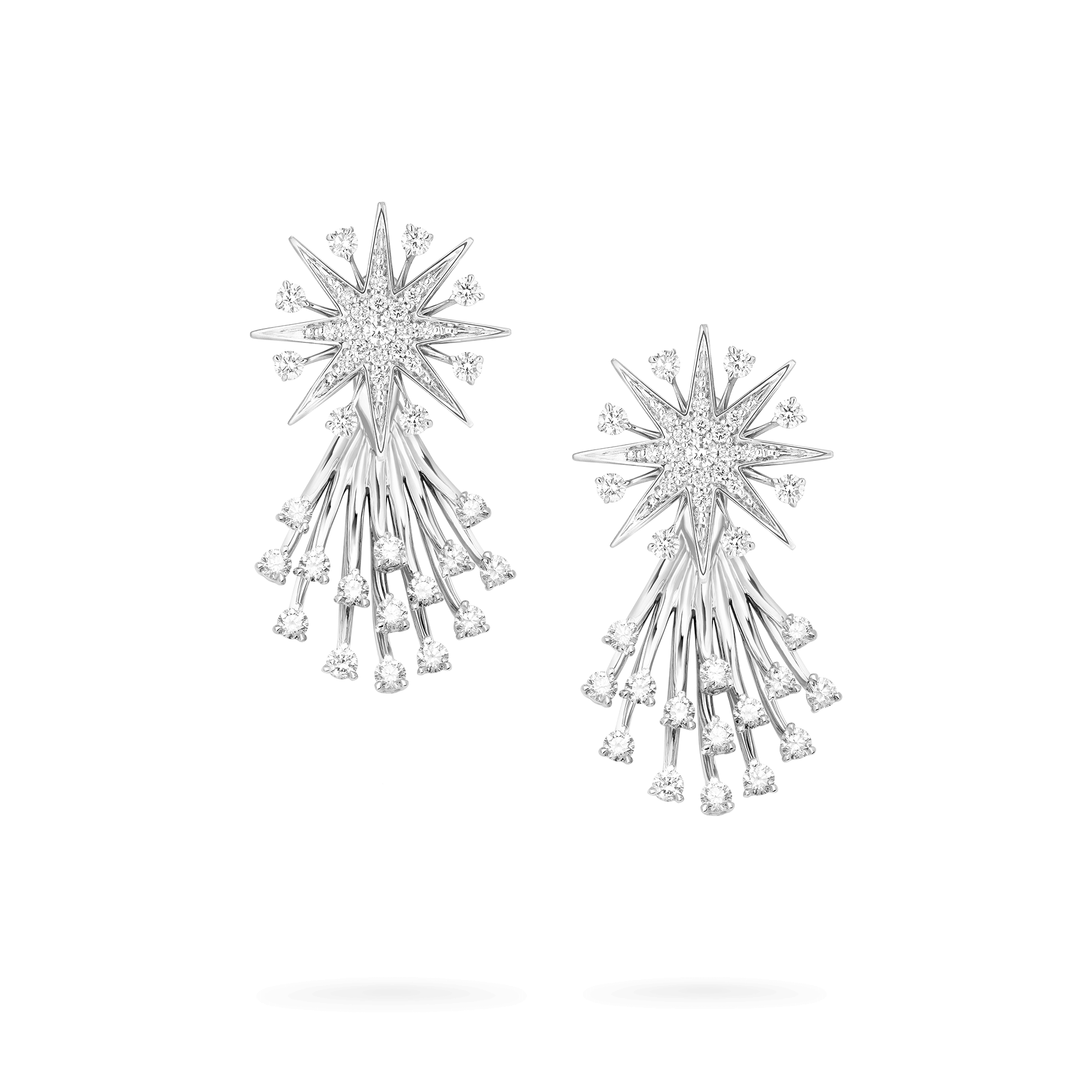 Garrard Starlight Jewellery Collection Diamond Shooting Star Jacket Earrings In 18ct White Gold 2019143