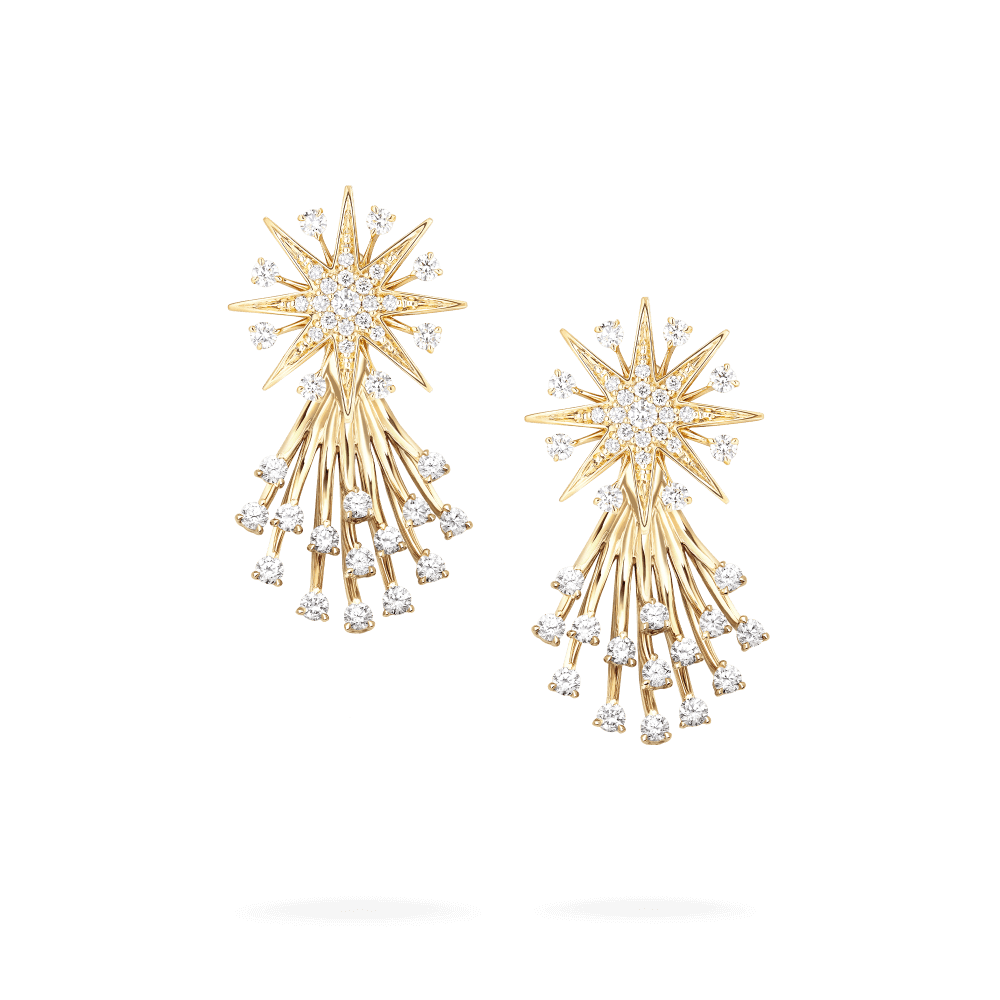 Garrard Starlight Jewellery Collection Diamond Shooting Star Jacket Earrings In 18ct Yellow Gold 2019157
