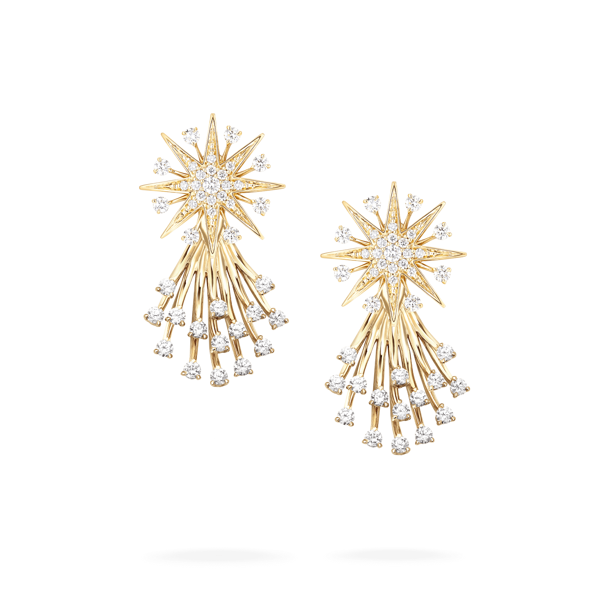 Garrard Starlight Jewellery Collection Diamond Shooting Star Jacket Earrings In 18ct Yellow Gold 2019157