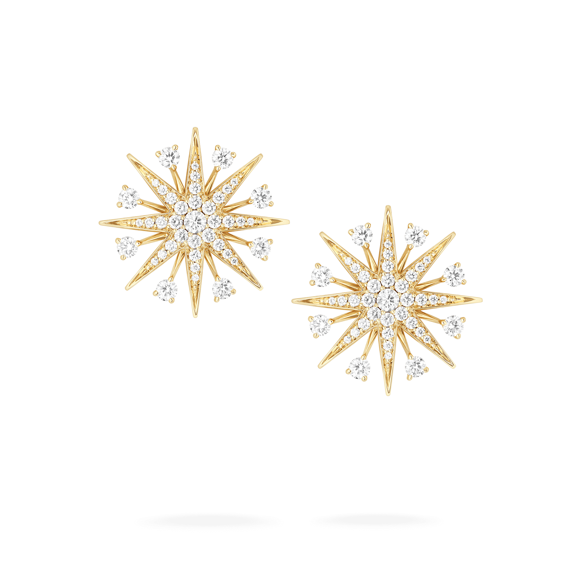 Garrard Starlight Jewellery Collection Diamond Stud Earrings In 18ct Yellow Gold 2019147