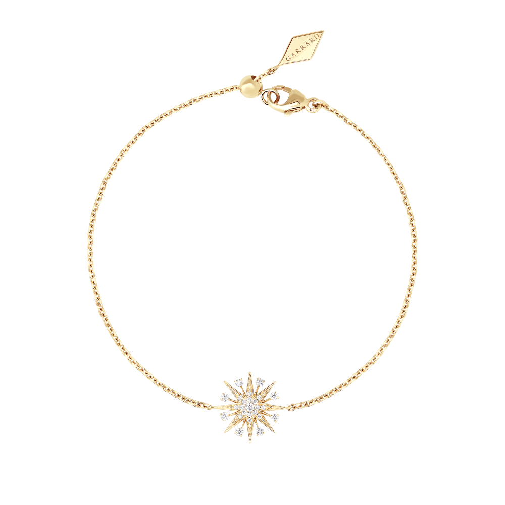 Garrard Starlight Jewellery Collection Mini Icons Diamond Bracelet In 18ct Yellow Gold 2019143