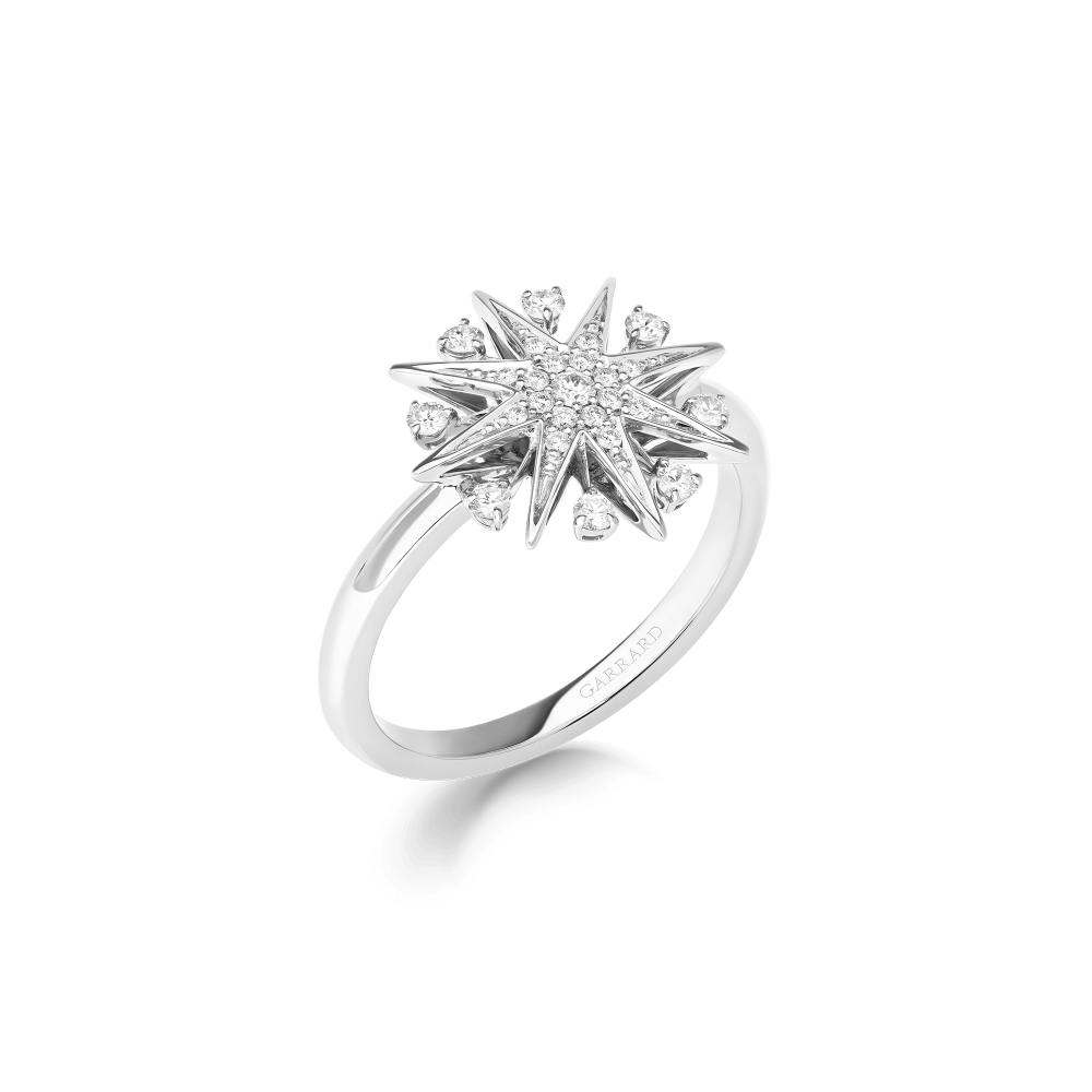 Garrard Starlight Jewellery Collection Mini Icons Diamond Ring In 18ct White Gold 2019158
