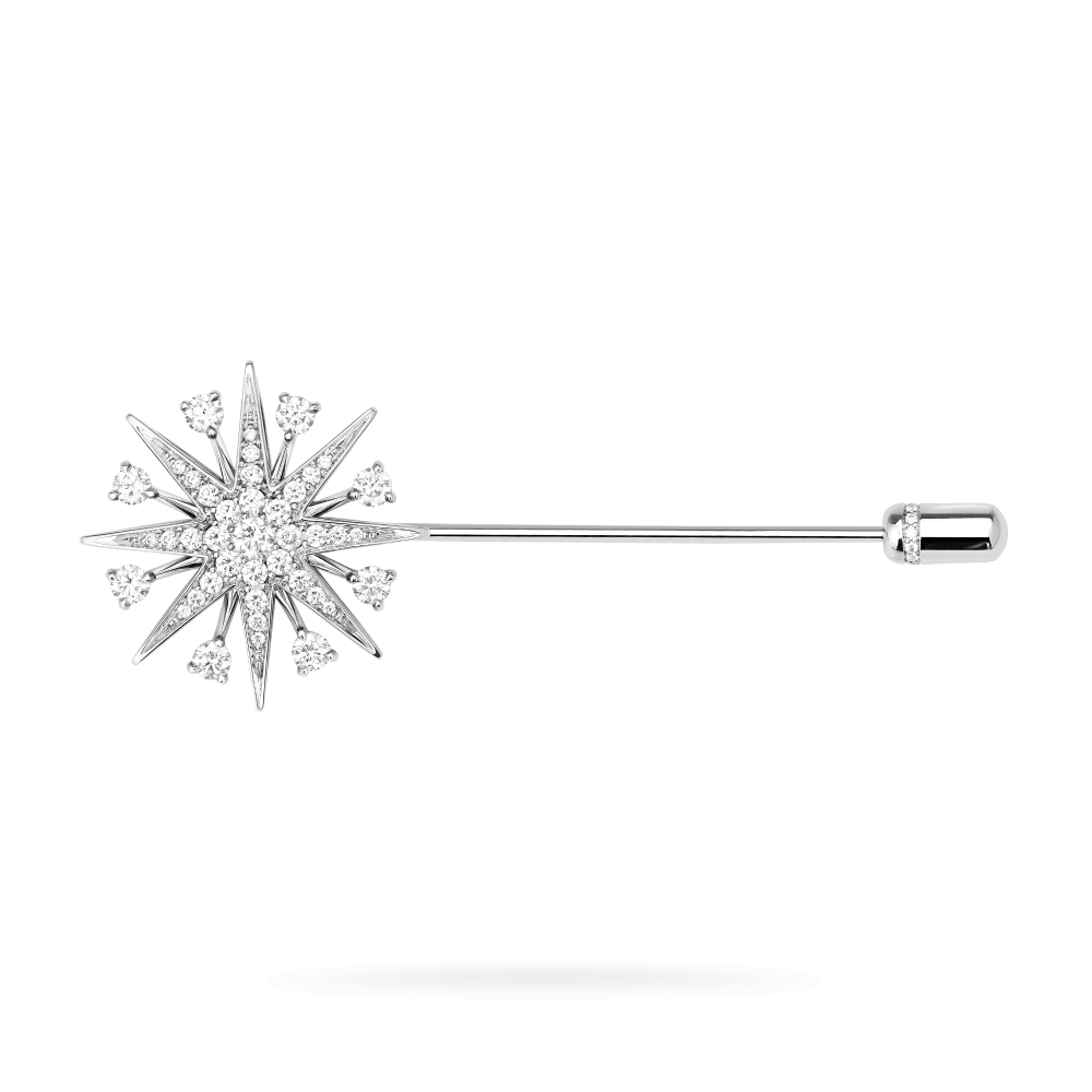 Garrard Starlight Jewellery Collection Starlight Diamond Lapel Pin In 18ct White Gold 2019150