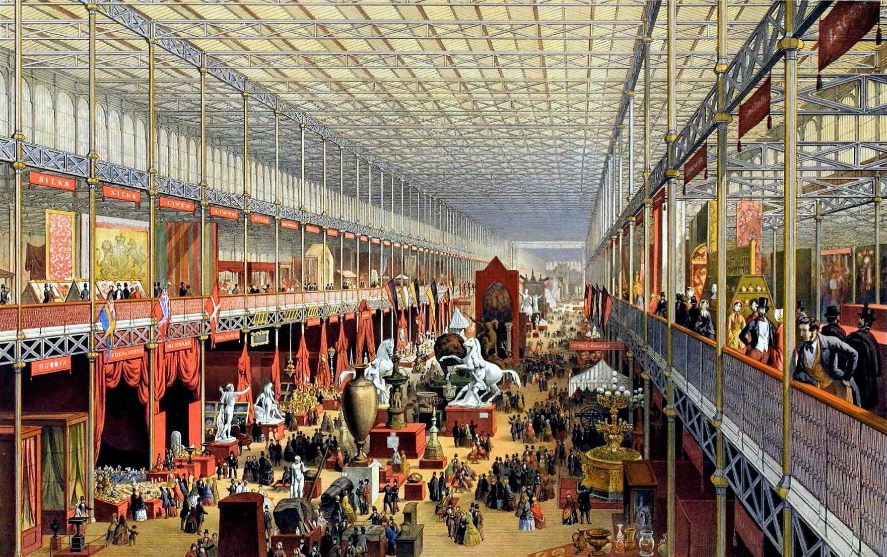 Painting of the Great Exhibition in London in 1851