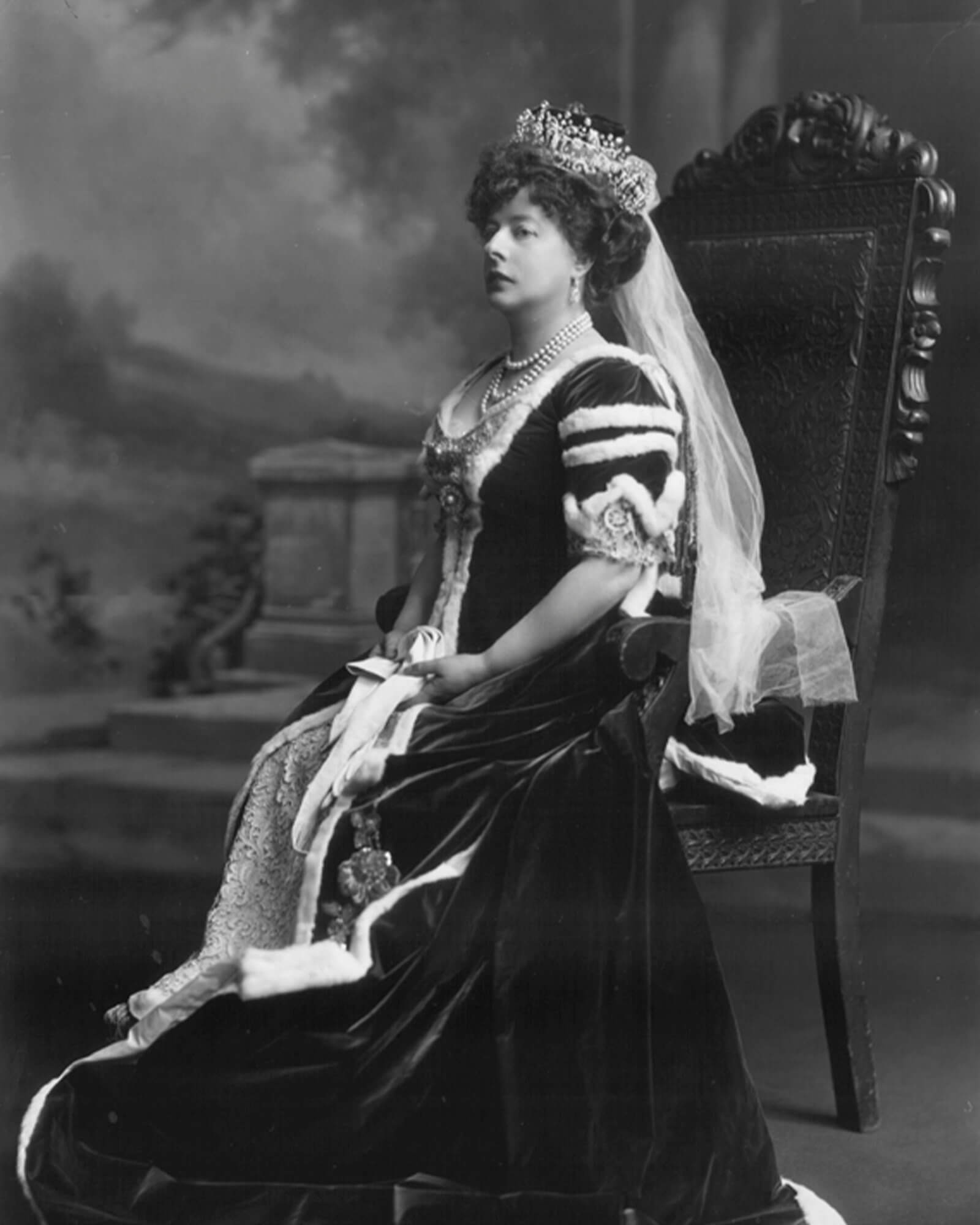 Lady Poltimore, Wife Of 2nd Baron Poltimore Wearing Poltimore Tiara