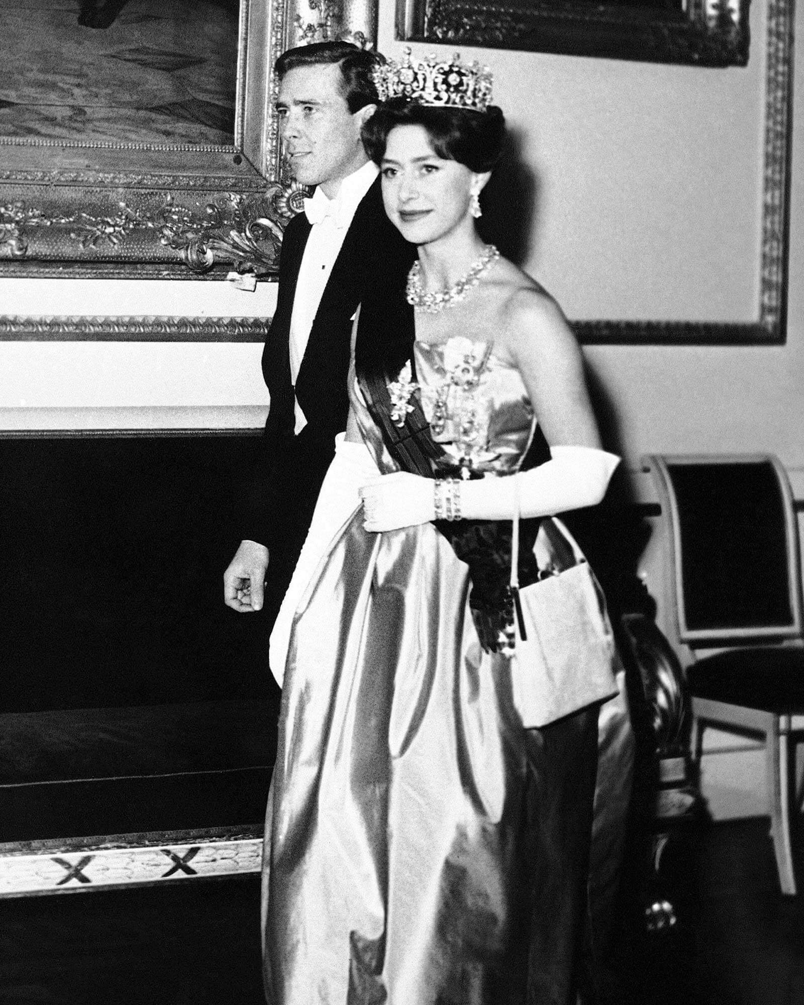 The Poltimore Tiara Princess Margaret and her husband, Anthony Armstrong Jones, Brussels, Dec. 13, 1960